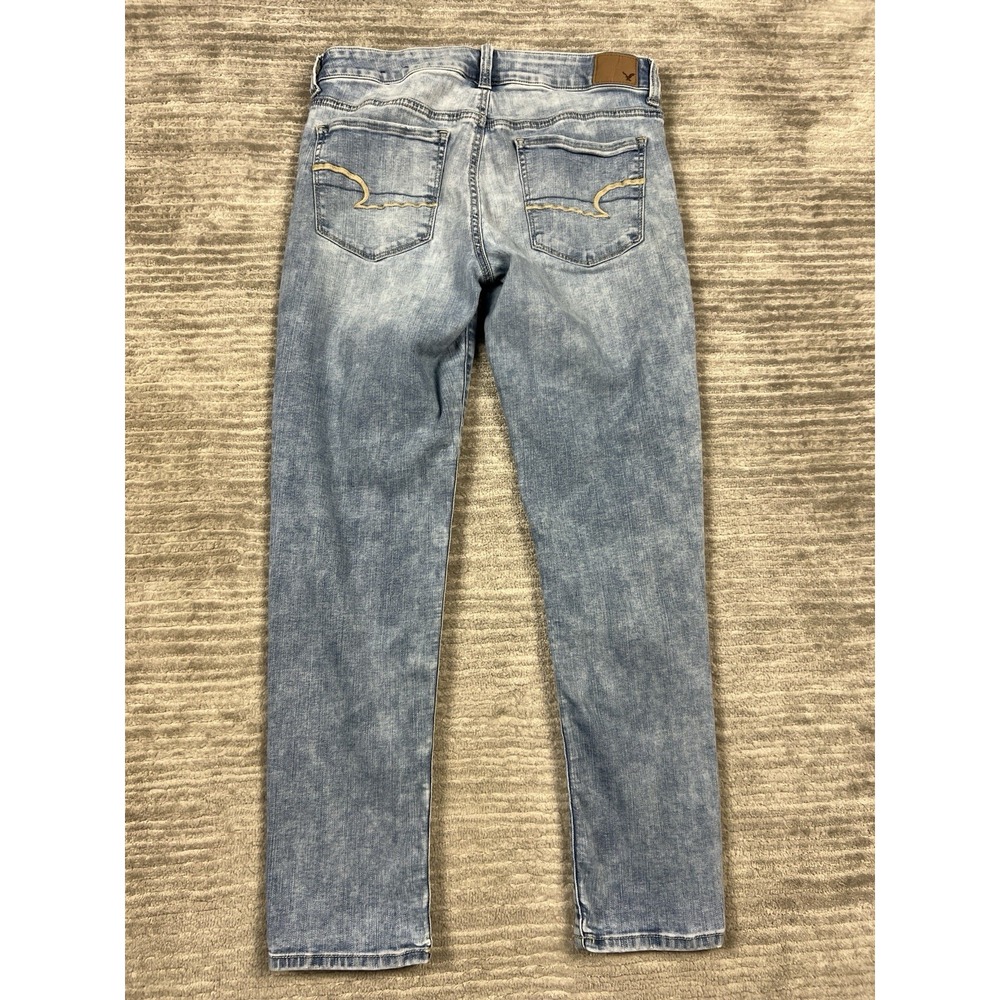 American Eagle Outfitters Jeans Womens 8 Short Blue Denim Skinny - Picture 8 of 15